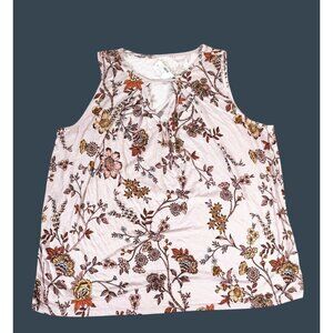 Maurices Womens Plus Tank Top Keyhole NWT Ditsy Floral Cottagecore 2X/22